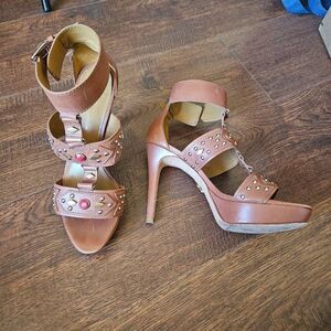 Pour La Victoire Kira Beaded Platform Heels